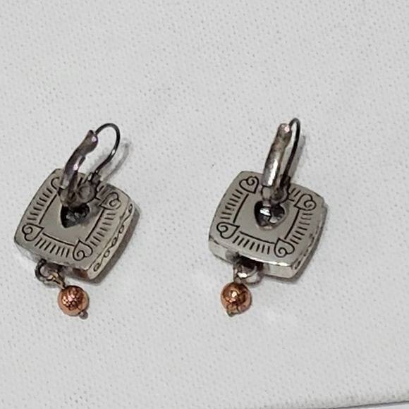 BRIGHTON‎ vintage scrolled leverback earrings - Picture 3 of 5